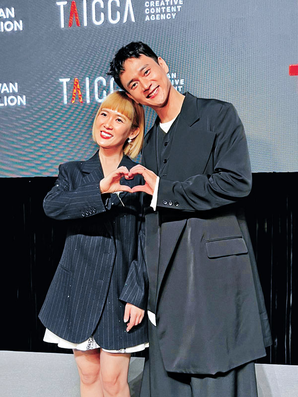 ■劉冠廷、孫可芳夫妻檔來港宣傳新劇。