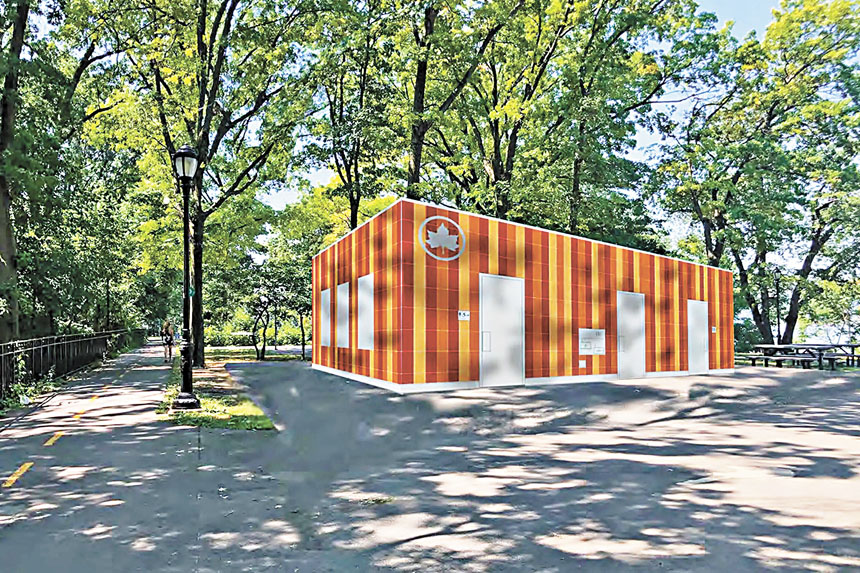 華盛頓堡公園的公廁設施原定於2025年3月啟用。 公園局圖片