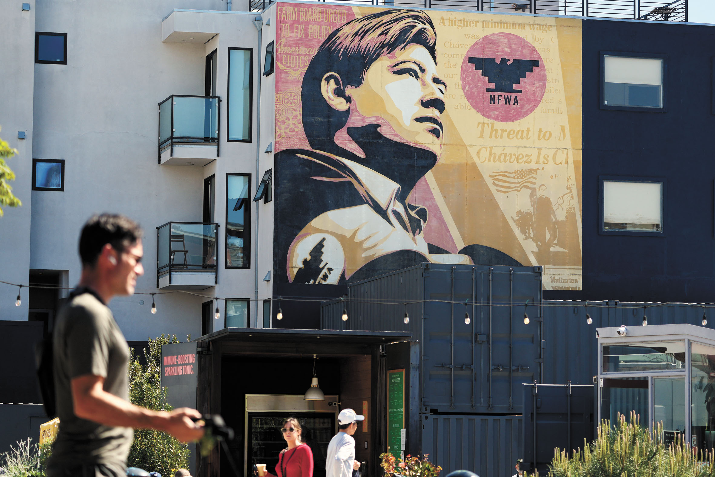 三藩市一處查韋斯壁畫。美聯社