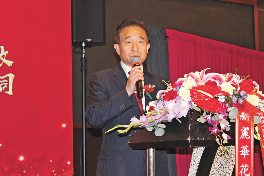 中國駐舊金山總領事館參贊高鵬飛致詞。記者陳程威攝