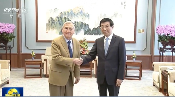 王滬寧會見哈佛教授艾利森 強調中美領袖良好交往為關係提供戰略引領