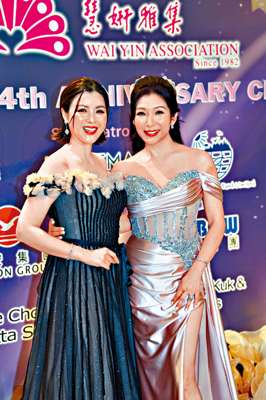 陳茵媺（左）、朱凱婷齊出席慧妍雅集晚會。