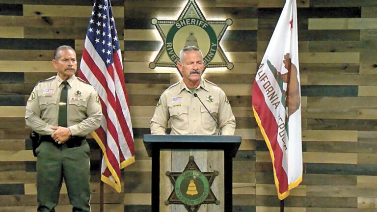 河濱縣縣警局長比安科在記者會上。臉書