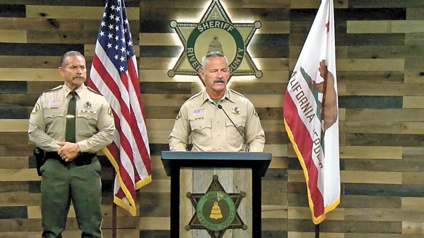 河濱縣縣警局長比安科在記者會上。臉書