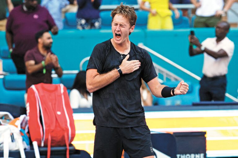 首次戰勝世界第一，科達激動萬分。路透社