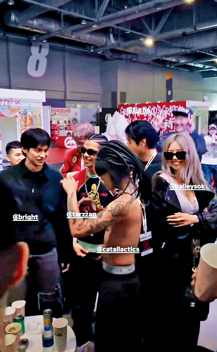 ALLDAY PROJECT與泰星Bright同場並合照。