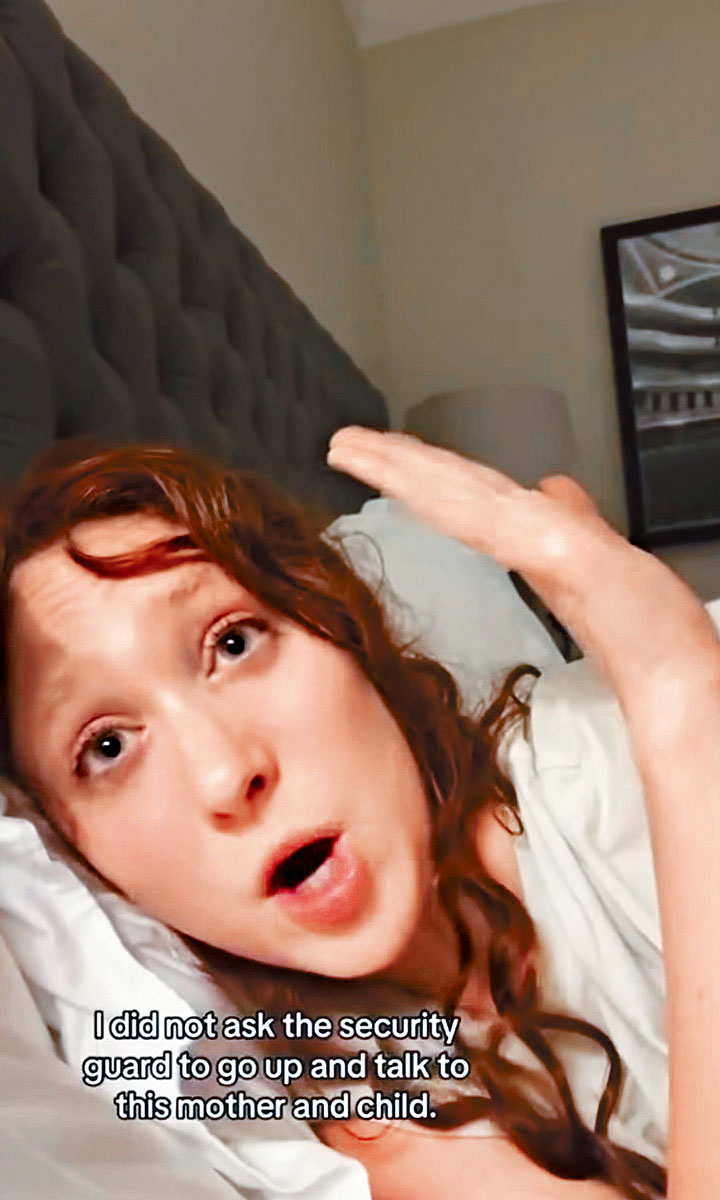 Chappell為保安的過分行為向母女道歉。網上圖片