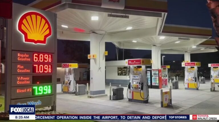 離譜！三藩市南部一加油站油價已接近每加侖7美元