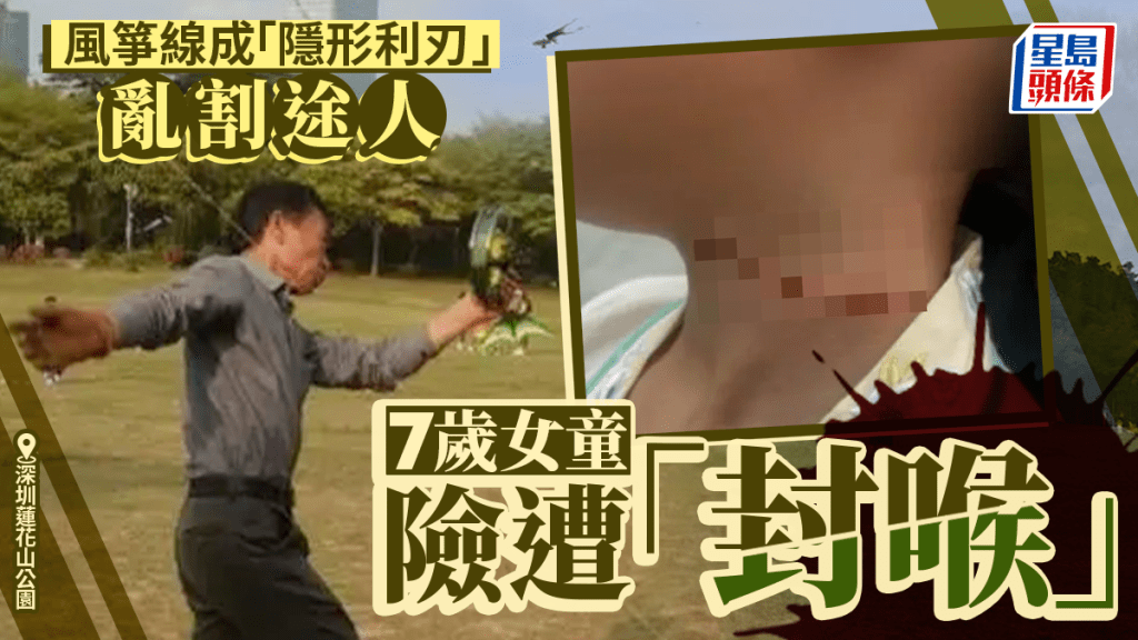 深圳蓮花山公園風箏線安全隱患 女童頸部受傷引關注