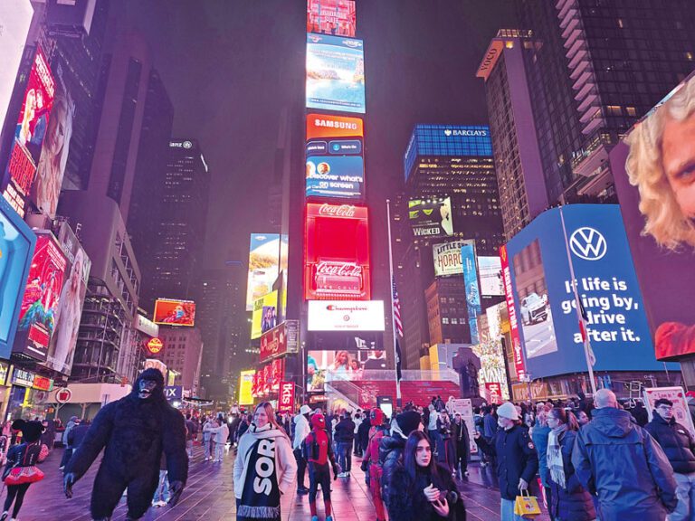 去年到訪紐約的遊客總計6500萬人次，較前年增長約1%。 本報資料圖片