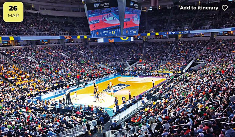 3月26日下午SAP中心舉辦兩場比賽：德州大學對普渡大學，亞利桑那大學對阿肯色大學。聖荷西市市府