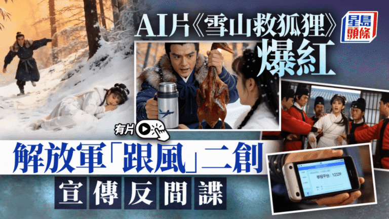 AI短片《雪山救狐狸》全網爆紅 解放軍及官媒參與二次創作