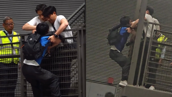 機場男子為追星攀出圍欄 便衣警及時制止送院檢查