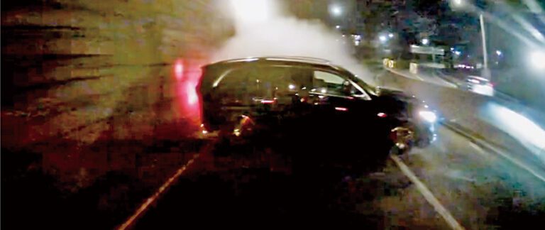 公共安全巡邏隊隊員提供行車記錄儀畫面。圖片來源：公共安全巡邏隊隊員