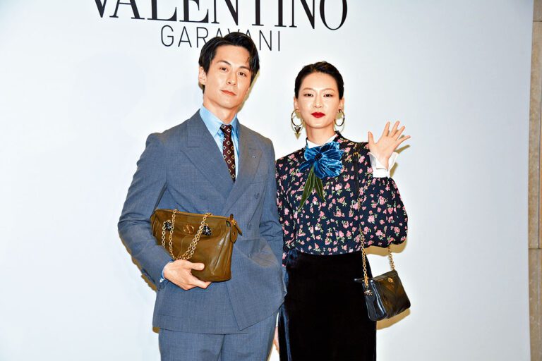 廖子妤、朱鑑然曾在《骨妹》中合作過，這日一齊出席晚宴。