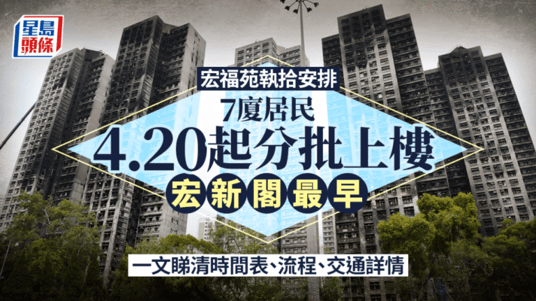 宏福苑火災後續：七座大廈居民4月20日起分批上樓執拾 時間表及流程詳情公佈