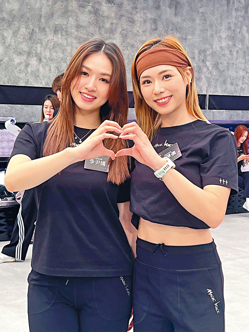 ■李尹嫣（左）被勒令減9公斤。