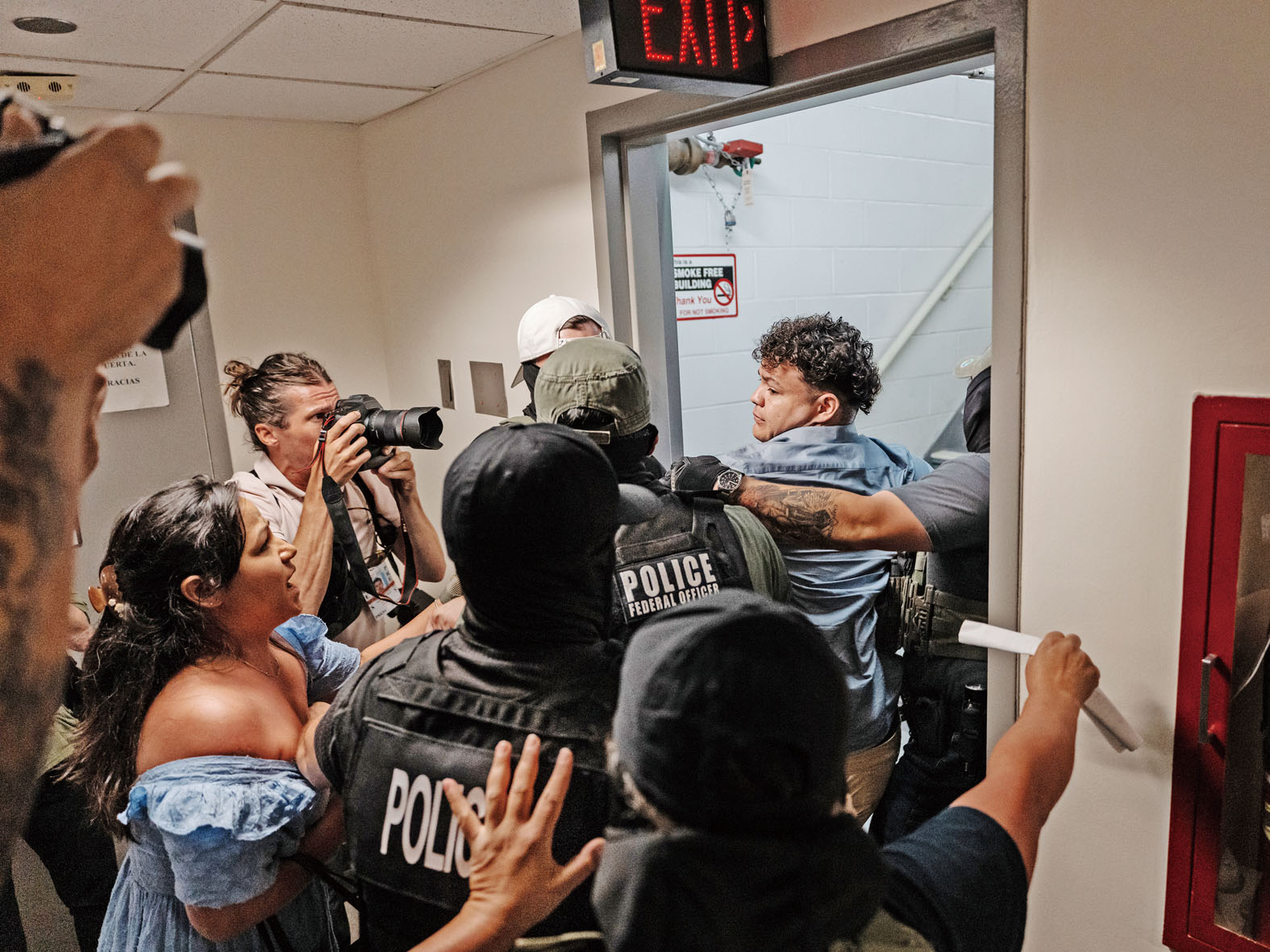 去年在聯邦廣場26號有超過1000名成人及150名兒童被捕。Todd Heisler/紐約時報