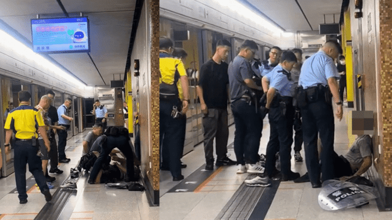 男子港鐵車廂吸電子煙遇休班警 襲警後被制服並檢獲依托咪酯煙彈