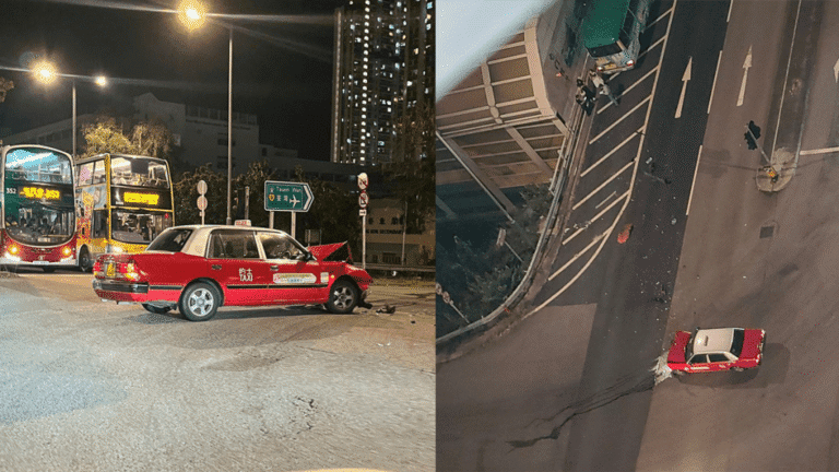 屯門發生交通意外 的士與專線小巴相撞致5人受傷