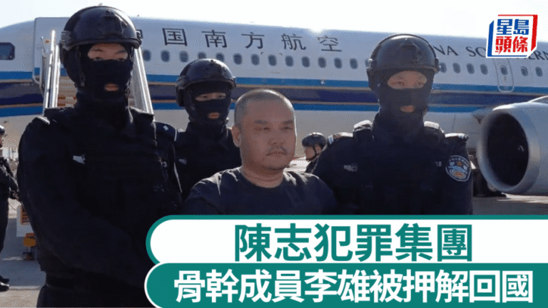 陳志犯罪集團骨幹成員李雄被押解回國
