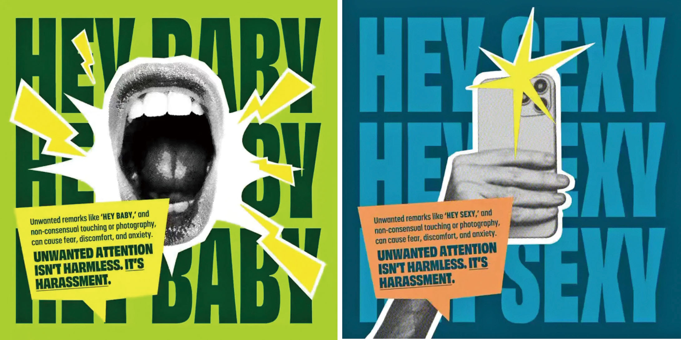 市府將推出十多款英西雙語的反街頭騷擾廣告。Nycendgbv X圖片