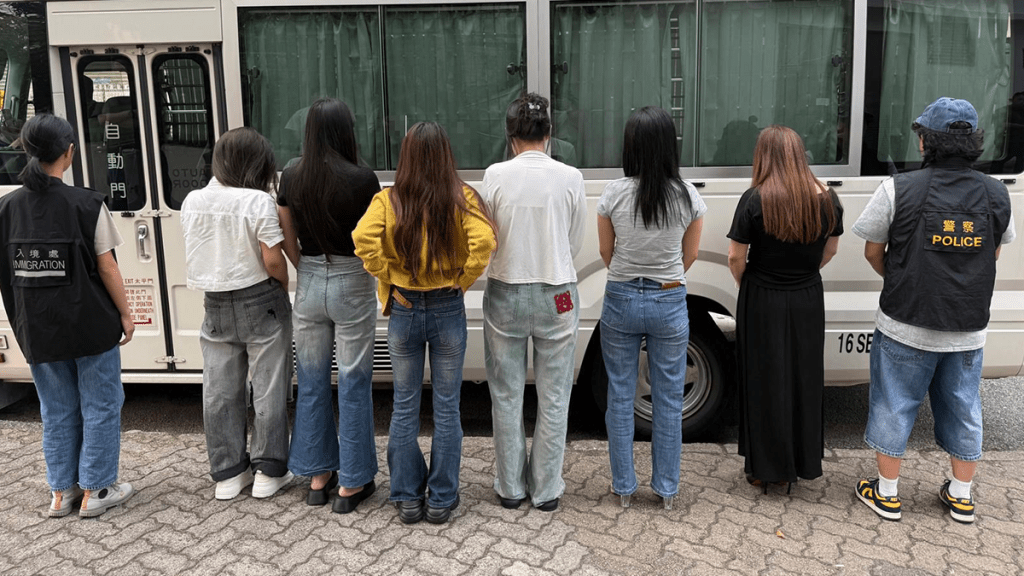 大埔上水掃黃行動 警聯入境處拘8名內地女子