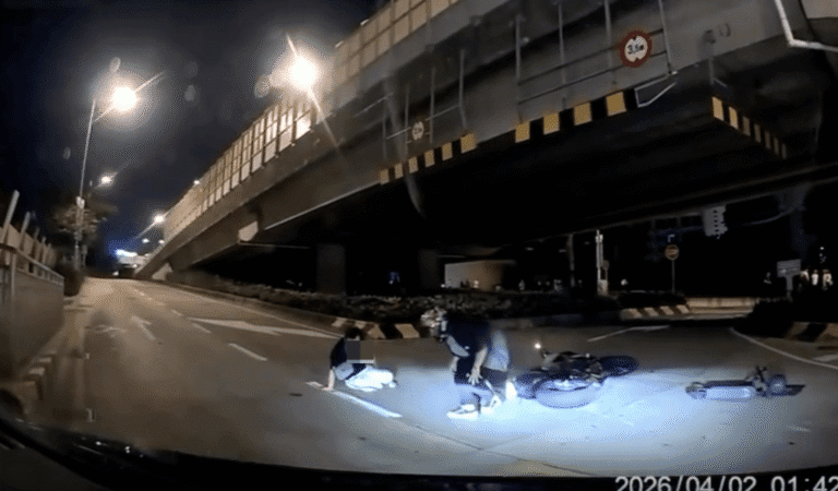 澳門青茂口岸電動滑板車違規橫過馬路 與電單車相撞 司機遭檢控