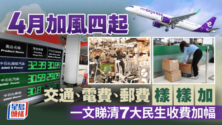 4月民生收費調整一覽：交通、電費、郵費等七項加價詳情