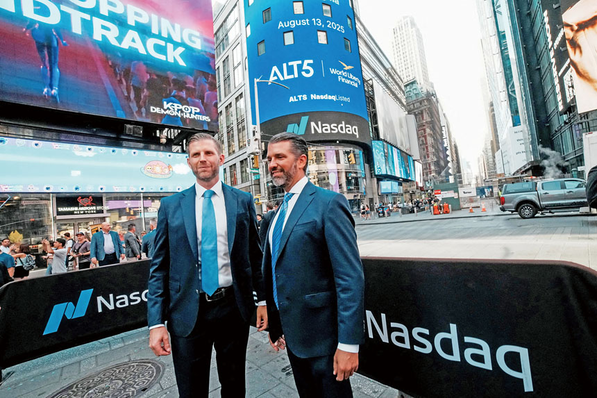 特朗普的次子埃里克及長子小特朗普支持的無人機製造商，正試圖爭取波斯灣盟國的訂單。路透社資料圖片