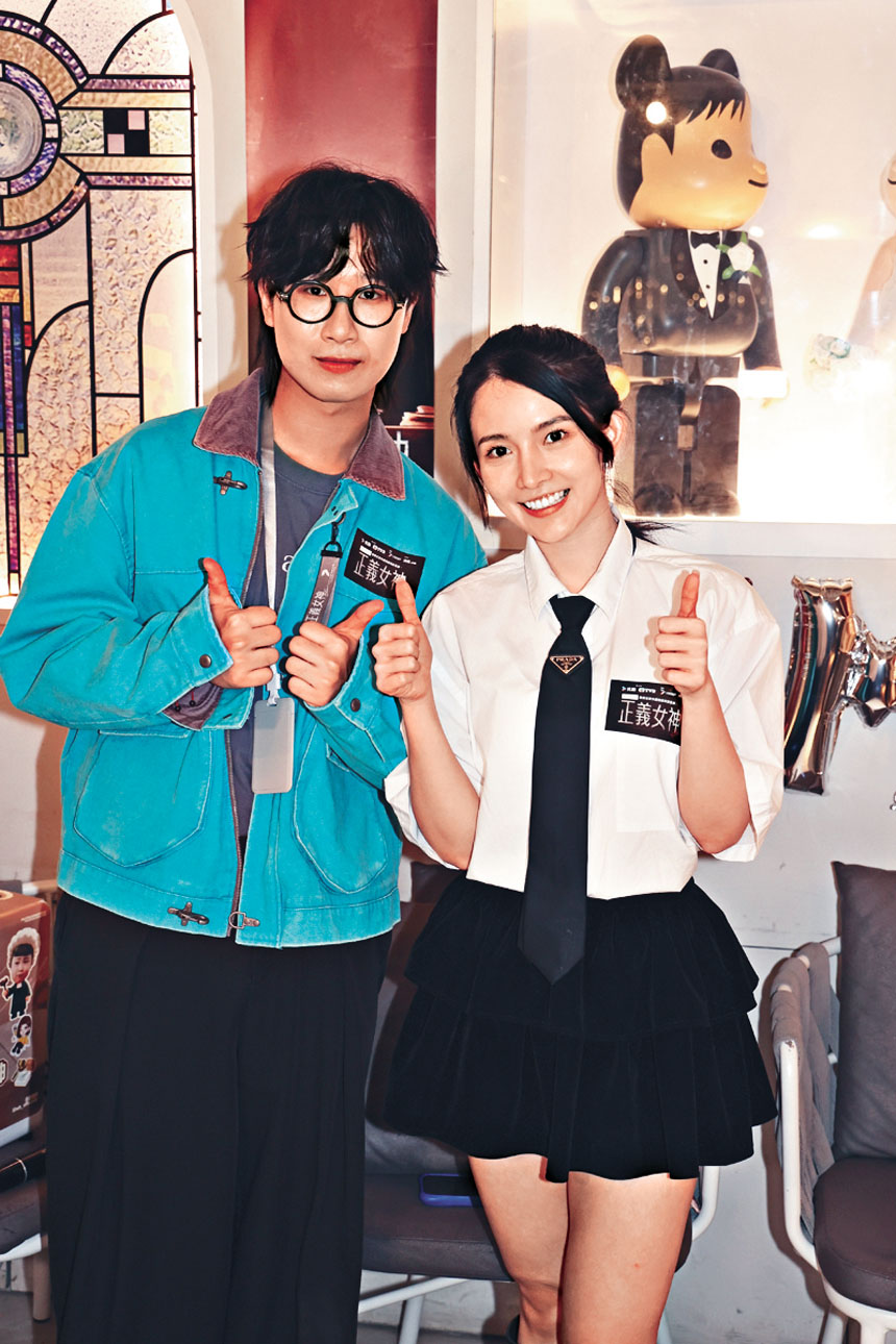 林智樂(左)笑言自己經常演慘死的角色。