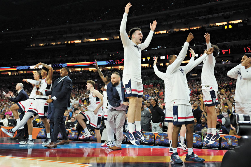 康涅狄格球員開心慶祝。路透社