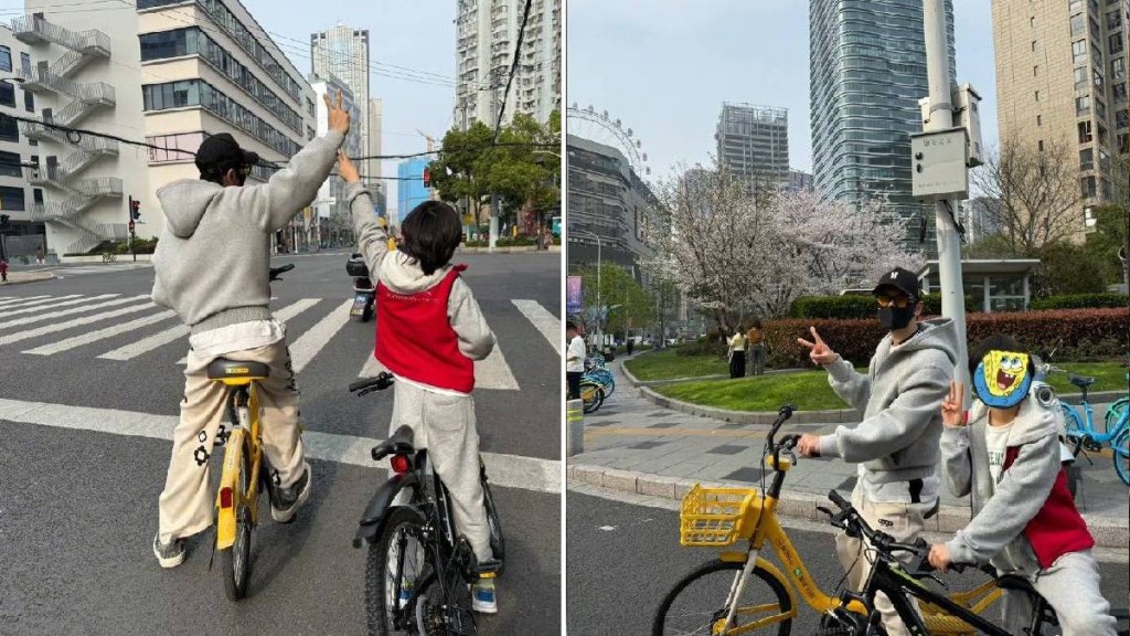 黃曉明父子騎行照引發法律提醒 公眾人物以身作則接受監督