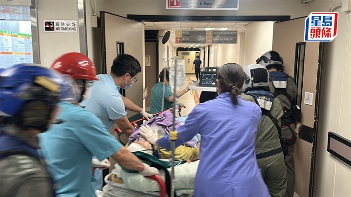 石鼓洲人工島地盤工人高處墮下 清醒送院