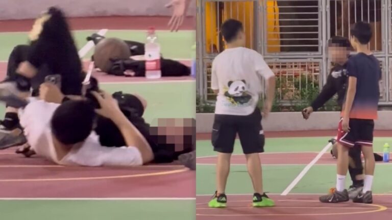 秀茂坪球場少年持械衝突 匕首與鐵蓮花對峙