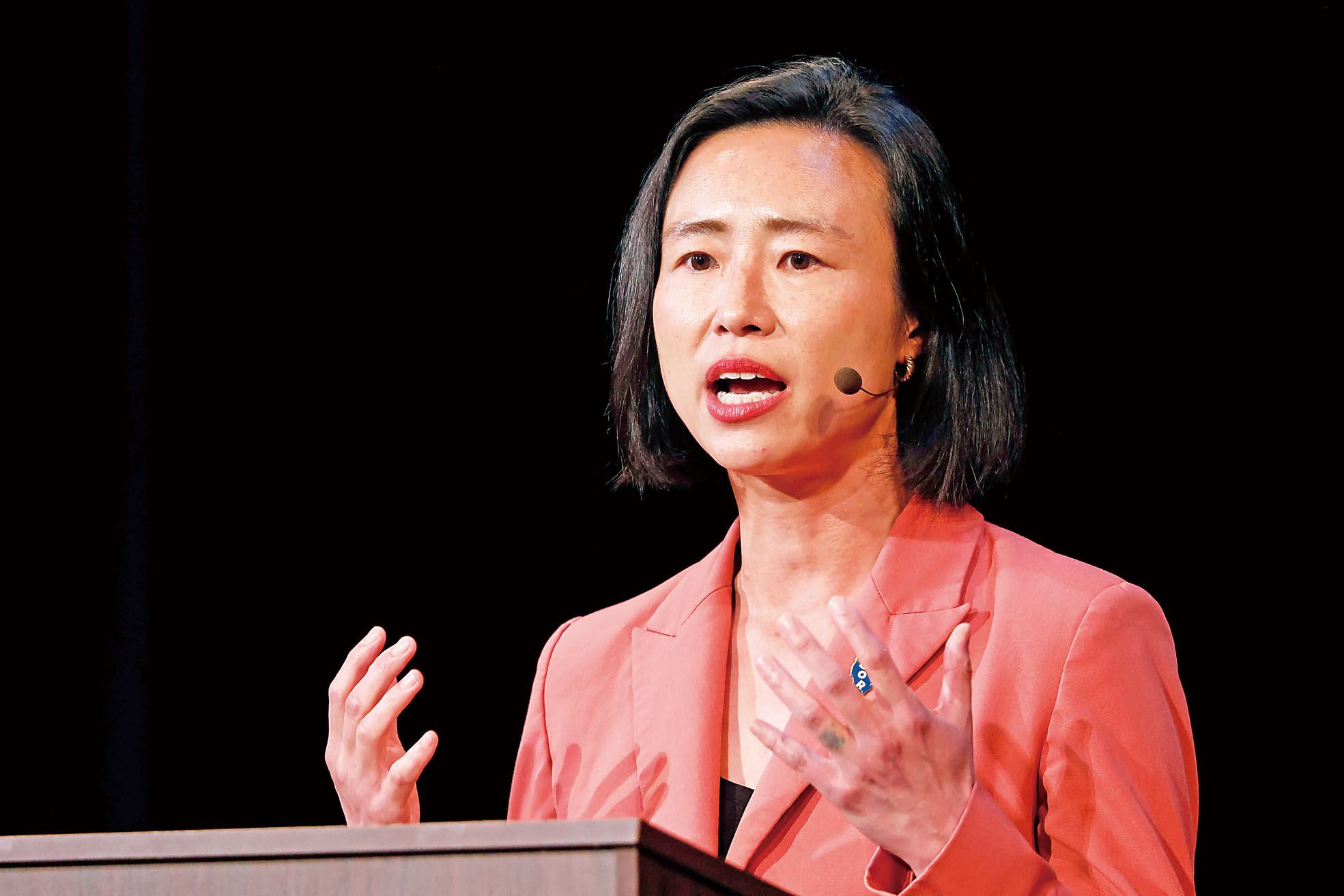 三藩市市參事陳詩敏譴責特朗普。Carlos Avila Gonzalez/三藩市紀事報/美聯社