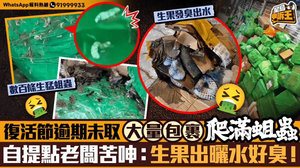 復活節假期網購生鮮逾期未取 自提點包裹腐壞生蟲引關注