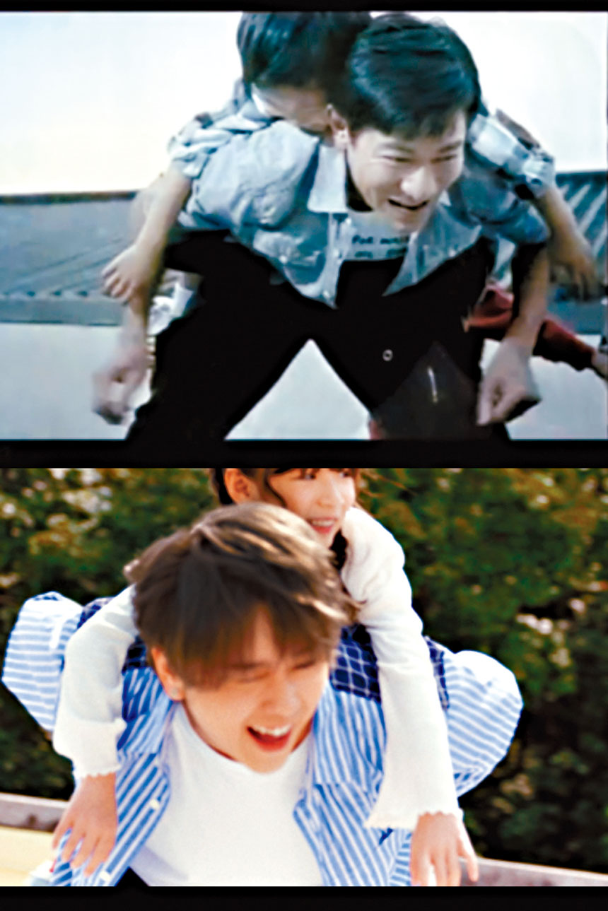 ■連孭起小朋友的動作都一模一樣。