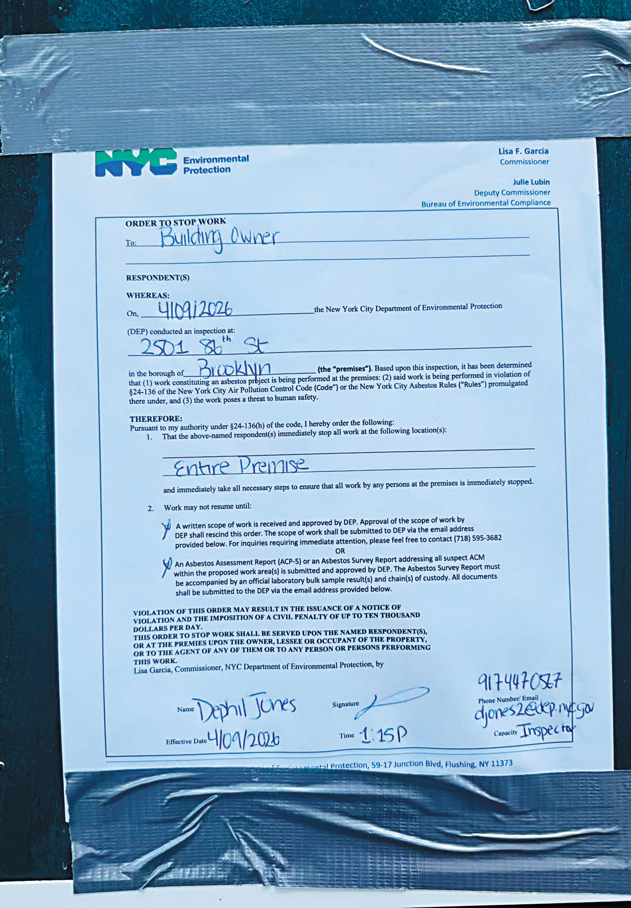 莊文怡9日成功促成市環保局下達86街收容所停工令。莊文怡辦公室提供