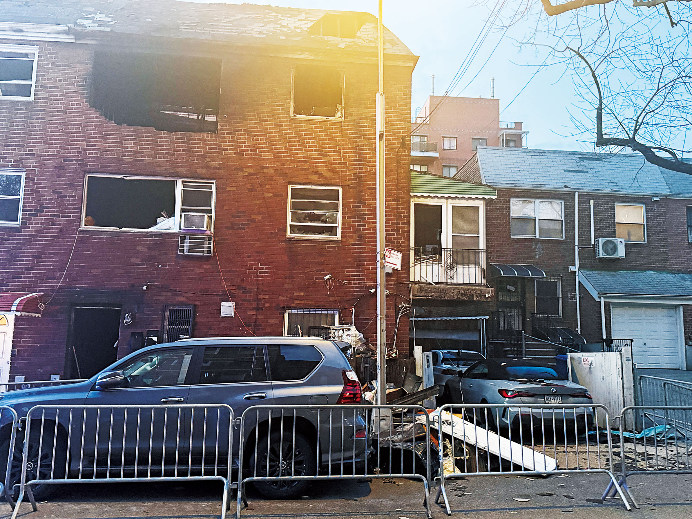 火災後建築受損情況。 圖片來源：讀者提供