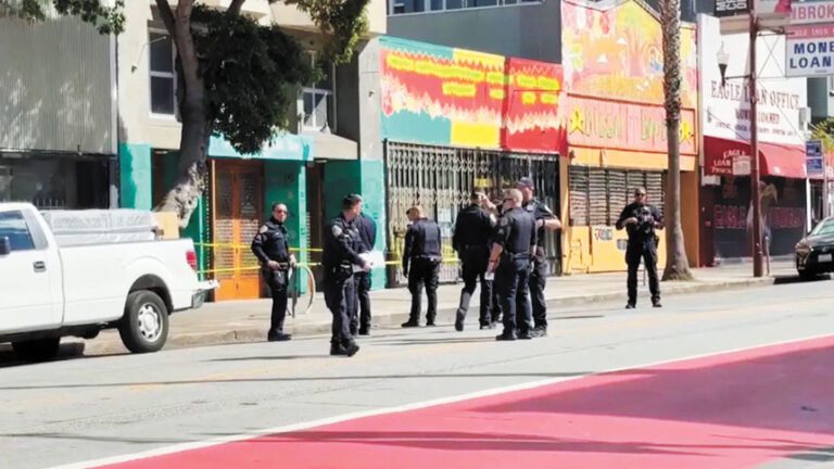 三藩市米慎區9日下午傳出槍響，警方在現場調查。Citizen圖片