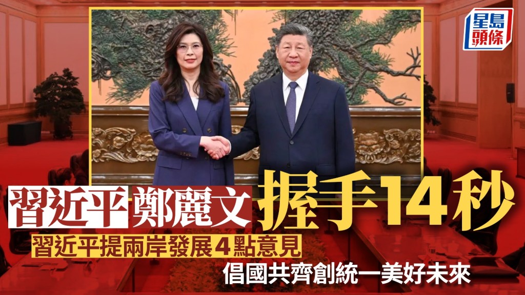 習近平會見國民黨主席鄭麗文 就兩岸關係發展提出四點意見