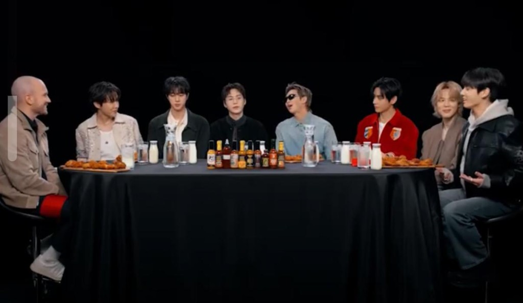 BTS參與的《Hot Ones》辣雞翼挑戰節目於今日公開。