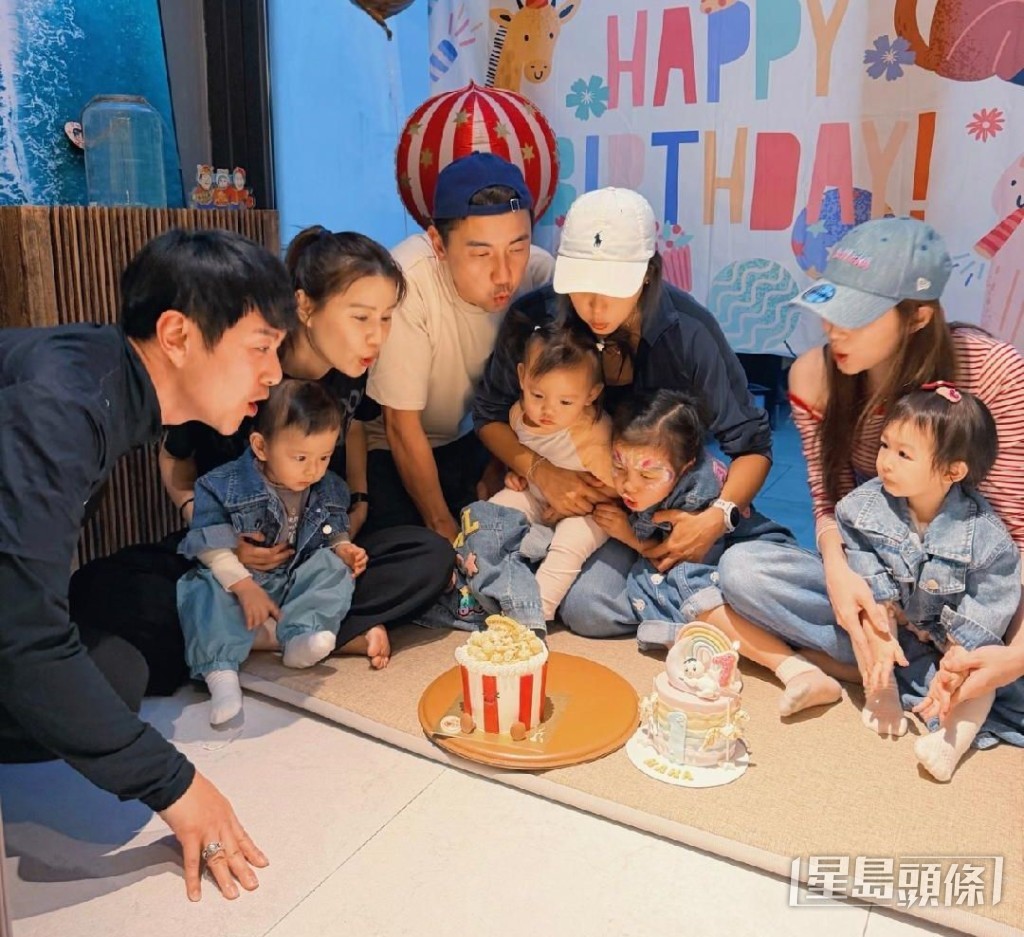 早前連詩雅與黃翠如、梁諾妍三家人帶同孩子聚會。