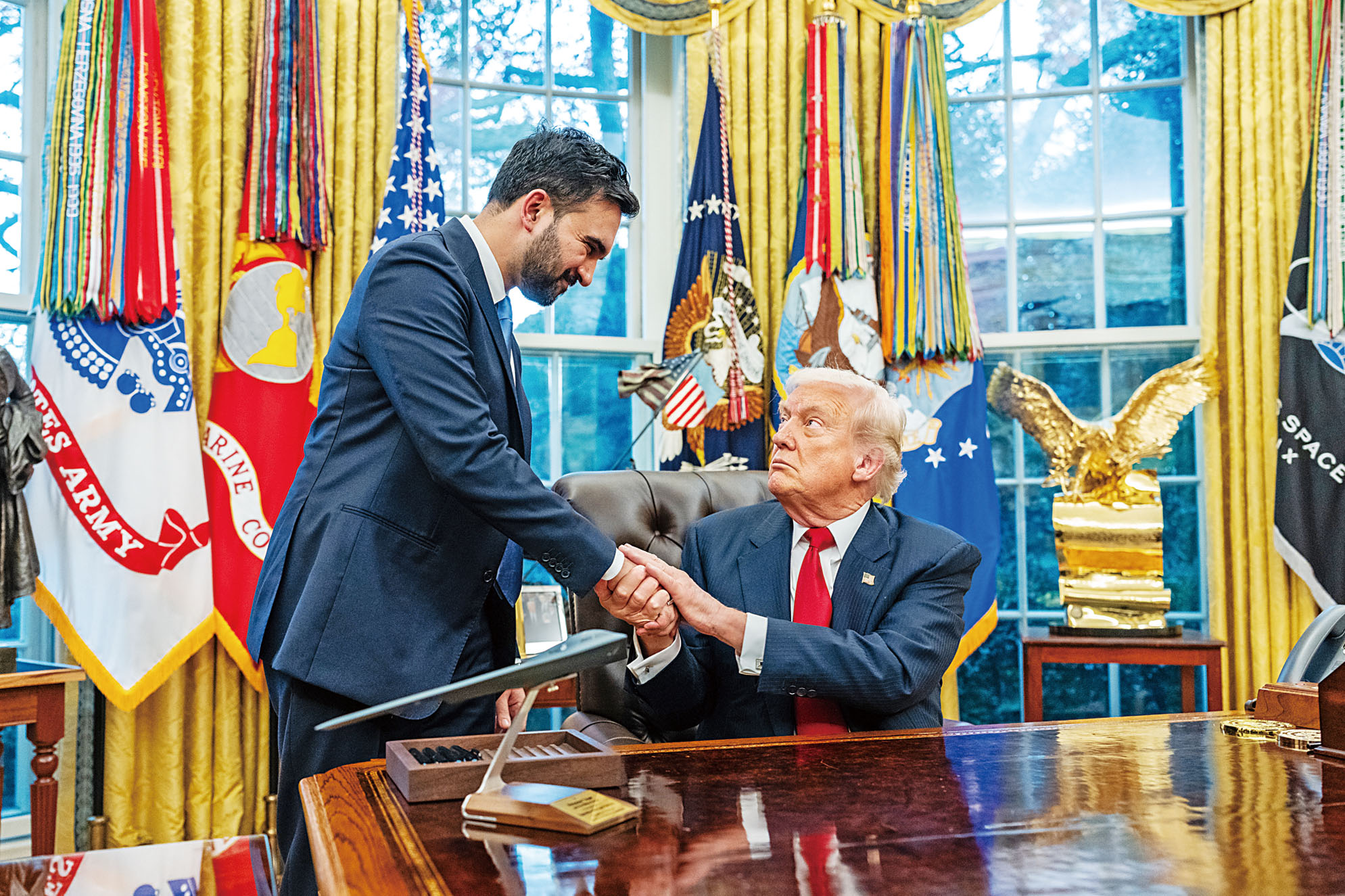 馬姆達尼去年與特朗普在白宮會面，兩人一直維持著不尋常的友好關係。Eric Lee/紐約時報