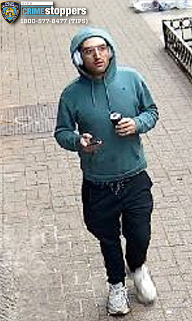 圖為涉案男嫌。NYPD