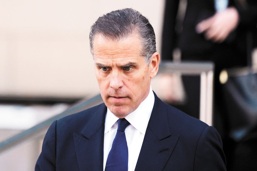 拜登之子亨特。美聯社資料圖片