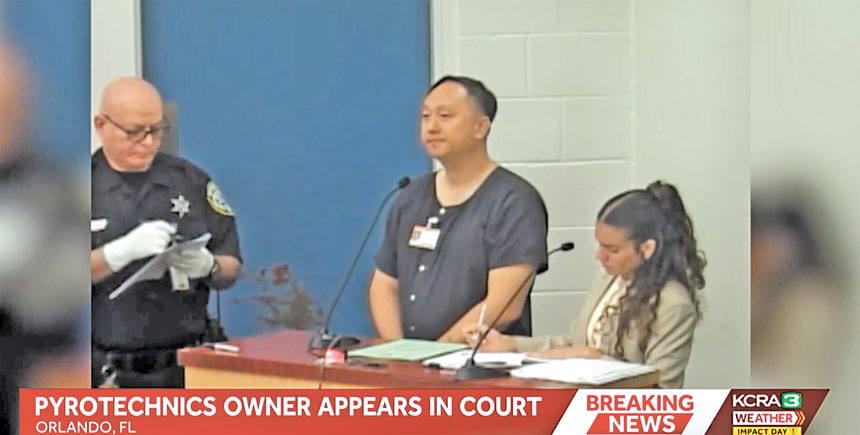 Kenneth Chee在佛州法庭出庭。KCRA3電視畫面