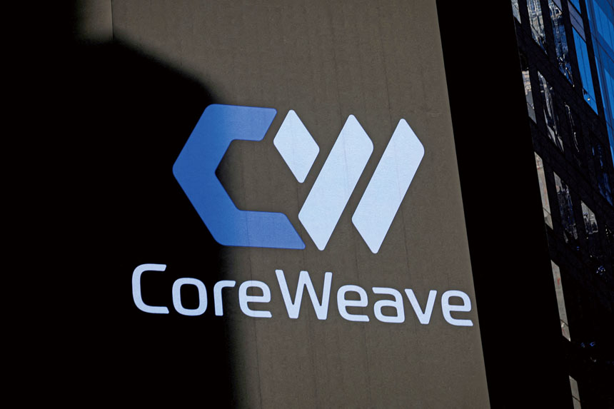 在宣布與人工智能公司Anthropic達成一份多年期協議後，CoreWeave股價10日收市上漲10%。路透社資料圖片