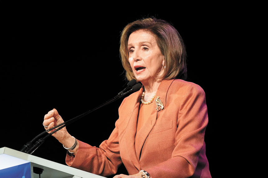 普洛西此前在民主黨大會上講話。美聯社資料圖